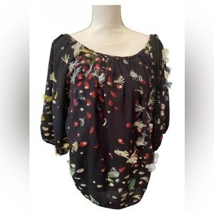 Chloe Firework Silk Fil Coupe Top